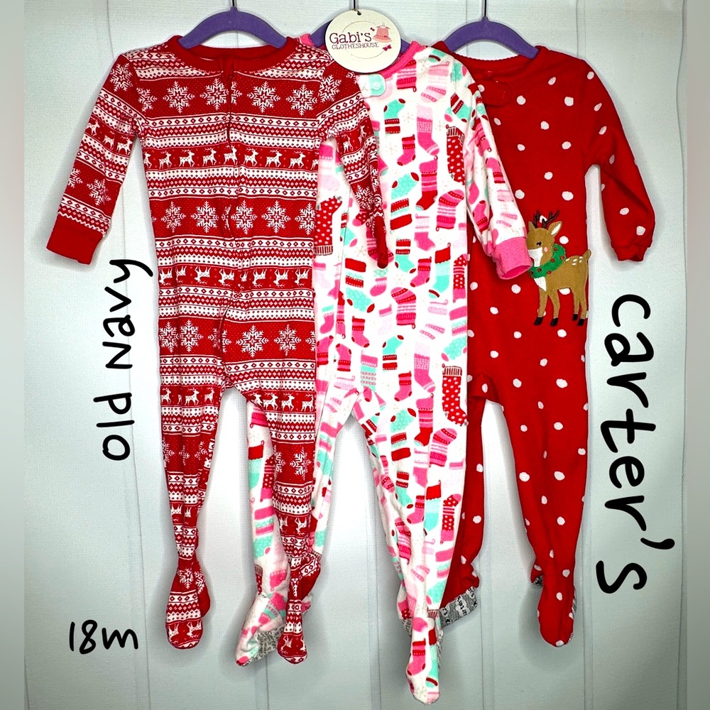 18M Christmas Footed Pajamas
